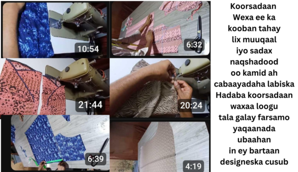 Koorsada sadaxda naqshadood ee cabaayadaha labiska